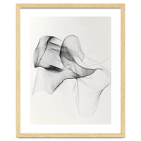 Abstract Black And White Flowing Lines Art
