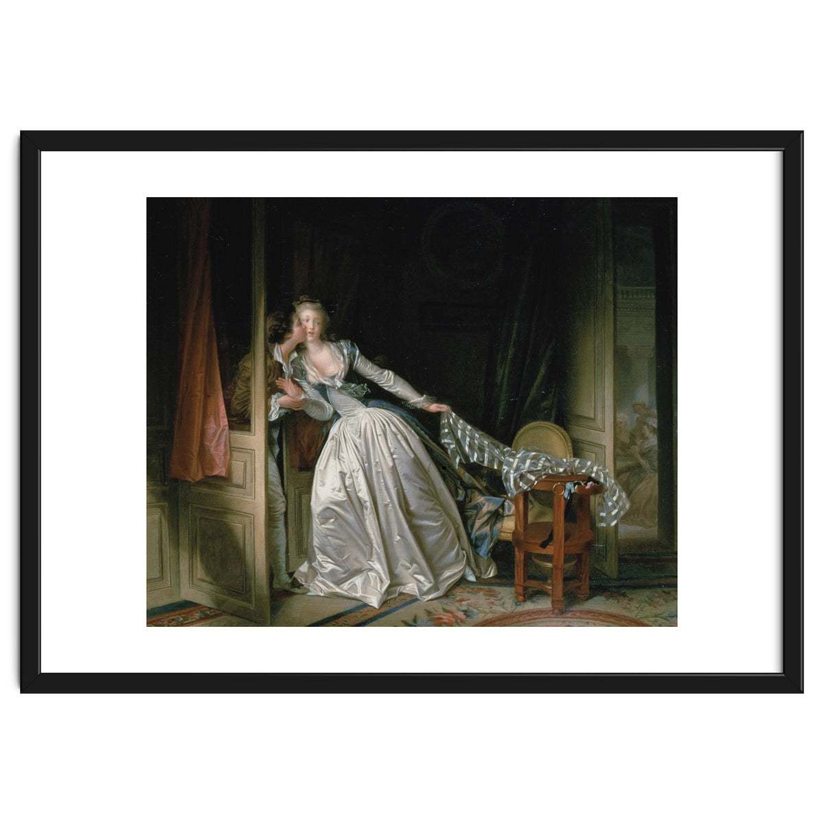 Jean-Honoré Fragonard – The Stolen Kiss | Elegant Rococo Romance & Secret Intimacy