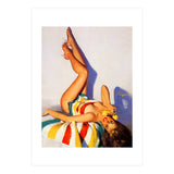 Sexy Pinup Girl Talking On The Vintage Phone (Print Only) thumbnail
