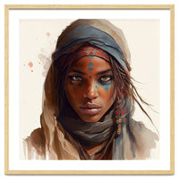 Watercolor Tuareg Woman #2