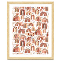 Cute Watercolor Rainbows Terracota