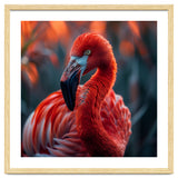 Vibrant Flamingo Close Up Portrait Outdoor Nature thumbnail