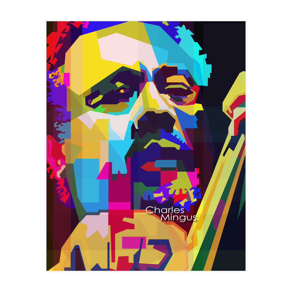 Charles Mingus Classic Jazz Pop Art WPAP (Print Only)
