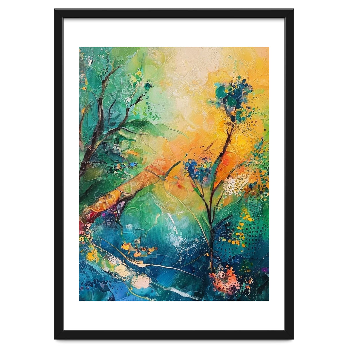 Abstract Botanical Forest Landscape