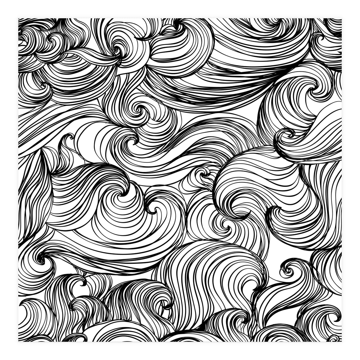 Free Flow White & Black (Print Only)