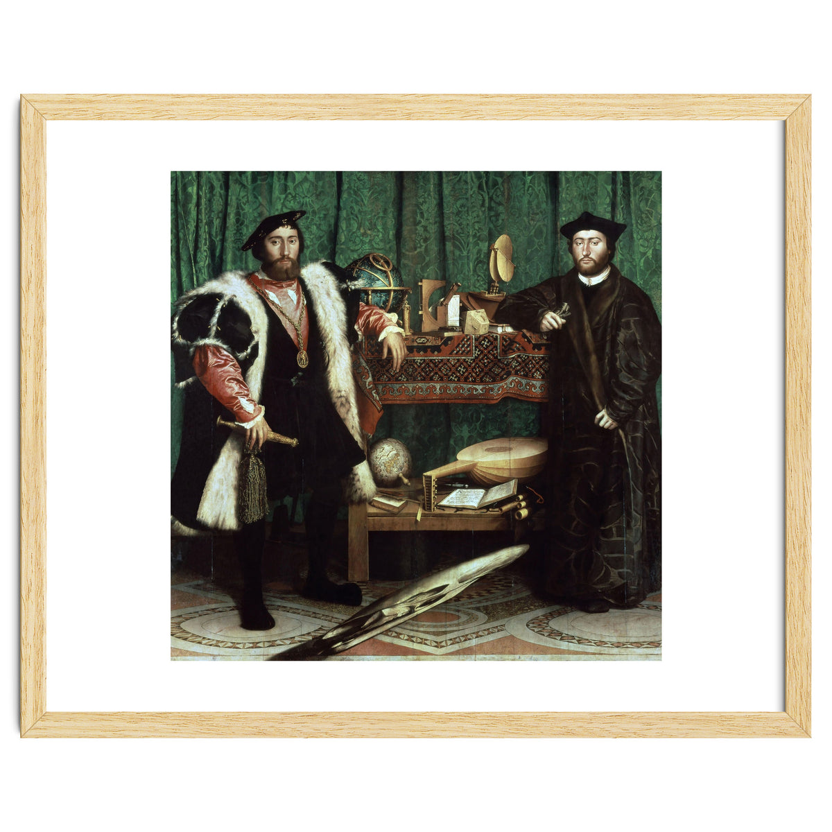 Germany school. The Ambassadors (with anamorphosis in the lower part of the painting). 1533. Oil ...