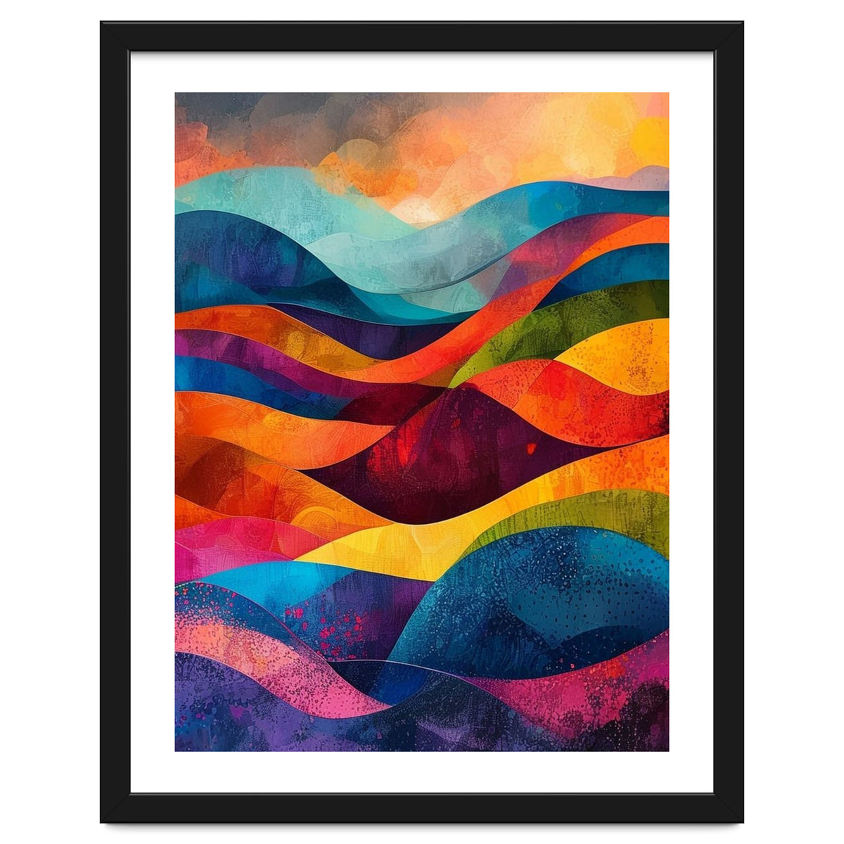 Abstract Rainbow Mountain Landscape