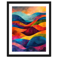 Abstract Rainbow Mountain Landscape