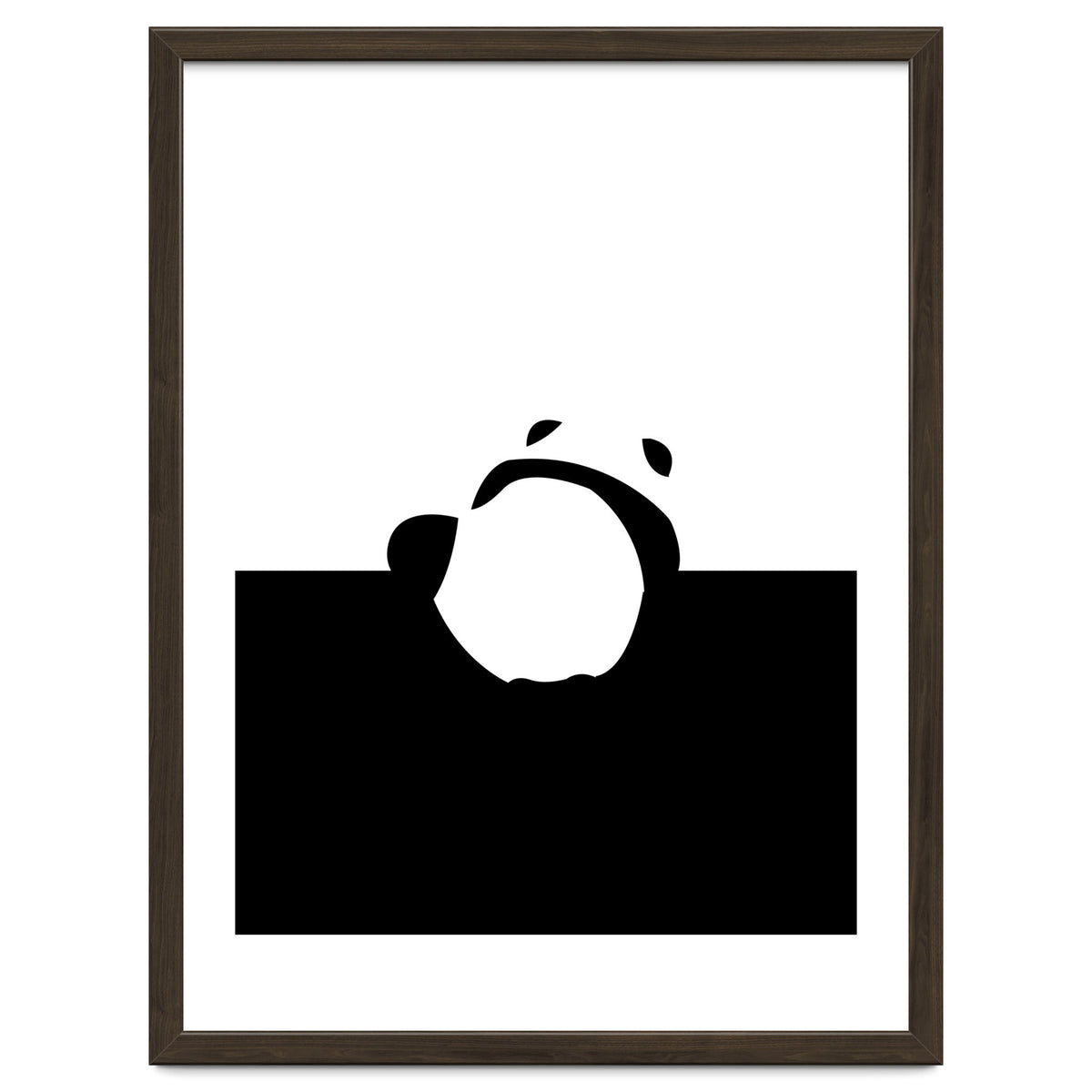 Find Your Feet, Panda Abstract Monochromatic Black & White, Wildlife Animals Cute Eclectic Bohemian Pets