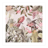 Colorful Parrots In Flower And Fruit Tropical Jungle (Print Only) thumbnail