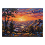 Sunset Over the Valley Peaks (Print Only) thumbnail