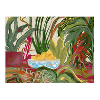 Tropical Table of Lemons still life expressionism oil (Print Only)