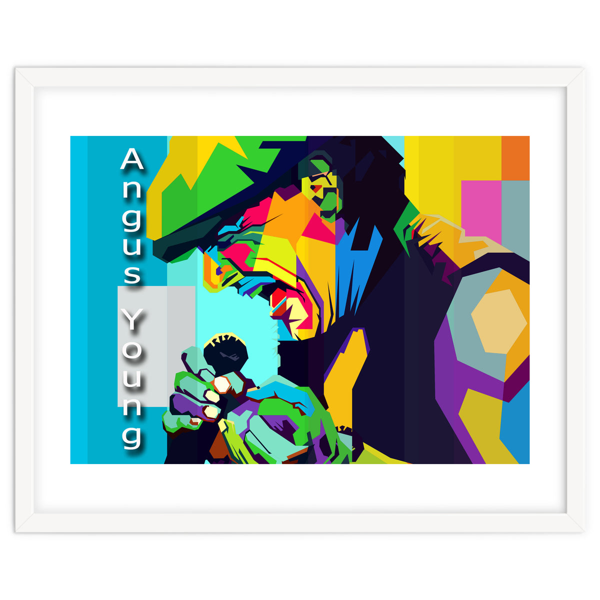 Angus Young Rock Singer Pop Art WPAP