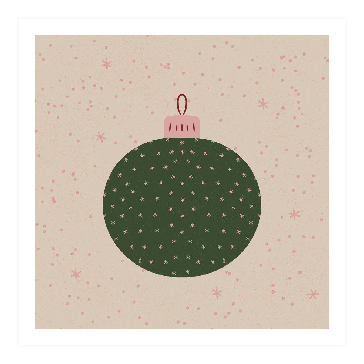 Christmas globe with snowflakes (Print Only)