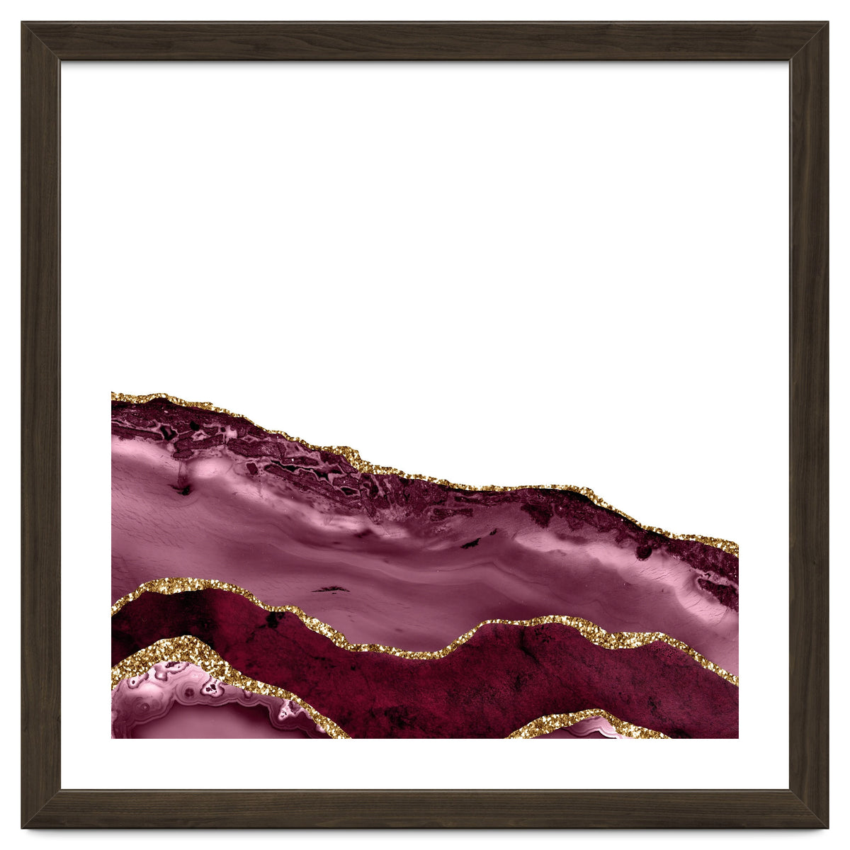 Burgundy & Gold Agate Texture 24