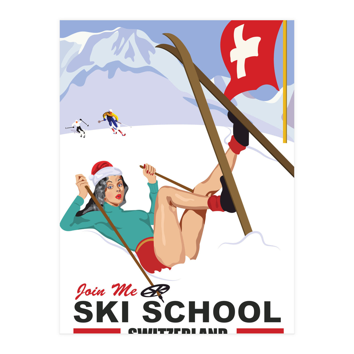 Join Ski School in Switzerland (Print Only)