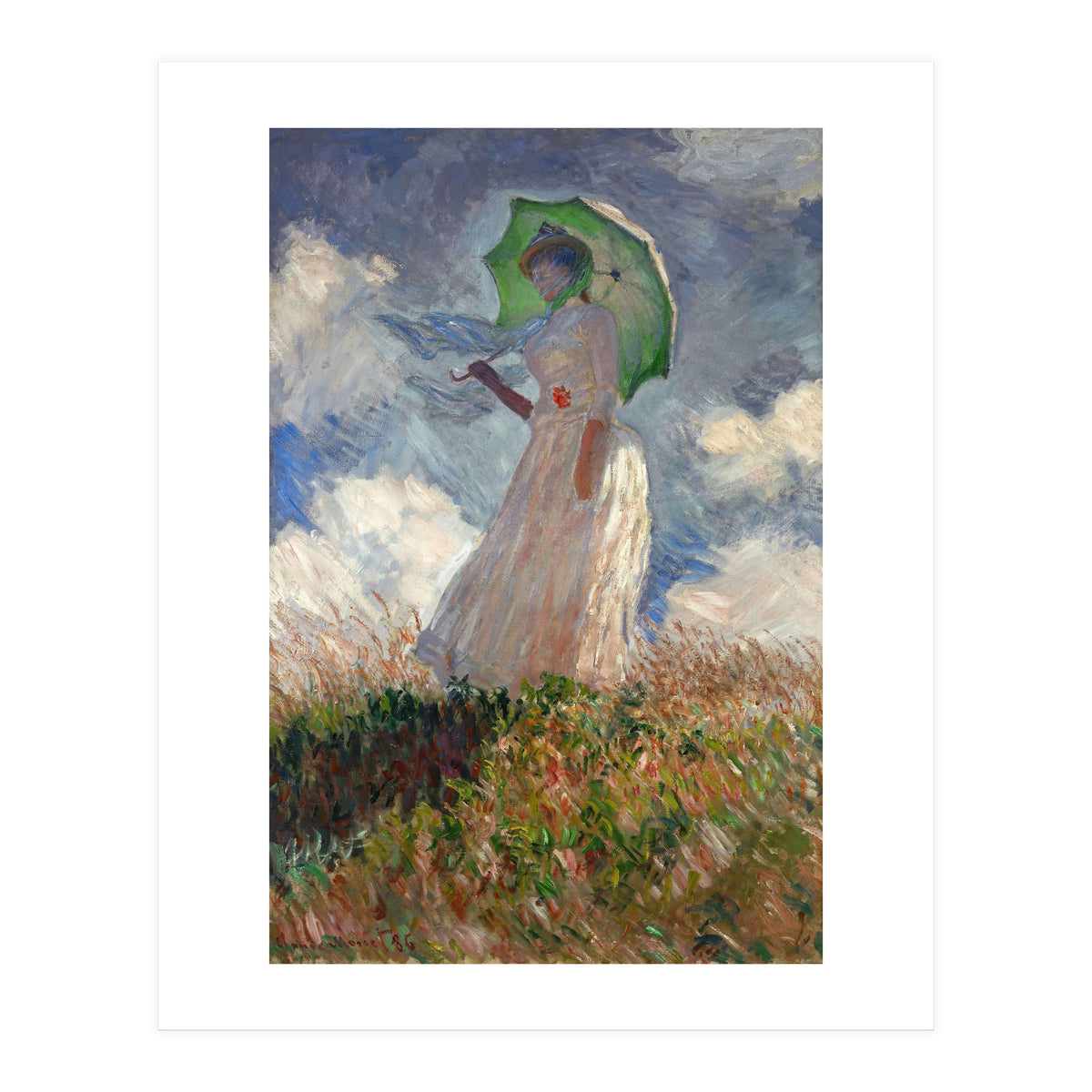 Claude Monet / 'The Woman with a Parasol', 1886, Oil on canvas, 131 × 88 cm. SUZANNE HOSCHEDE. (Print Only)