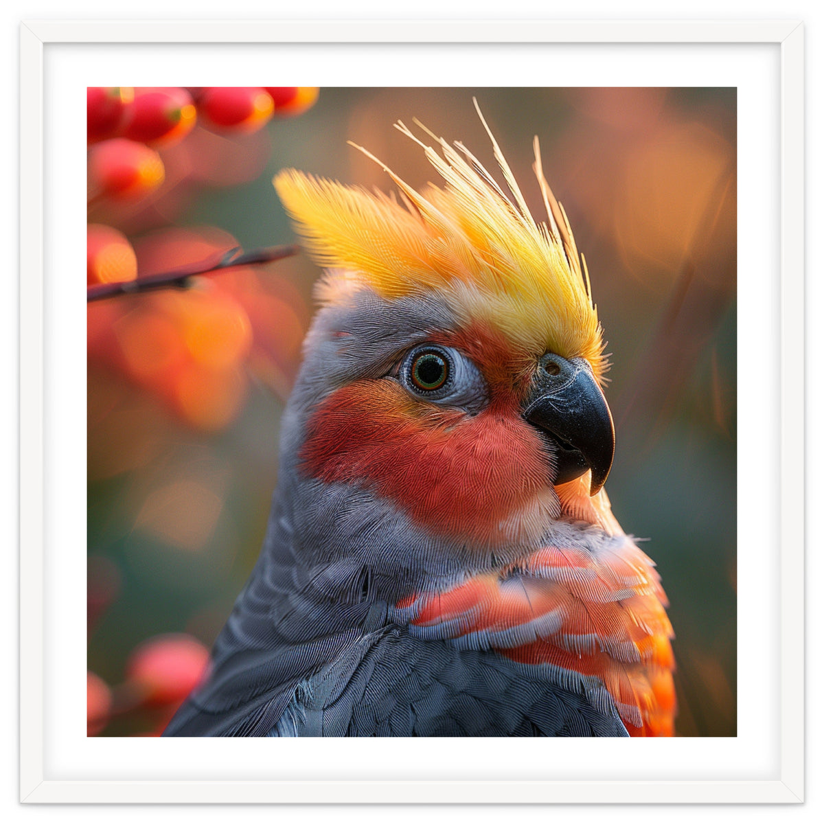 Close Up Portrait Of A Cockatiel Bird