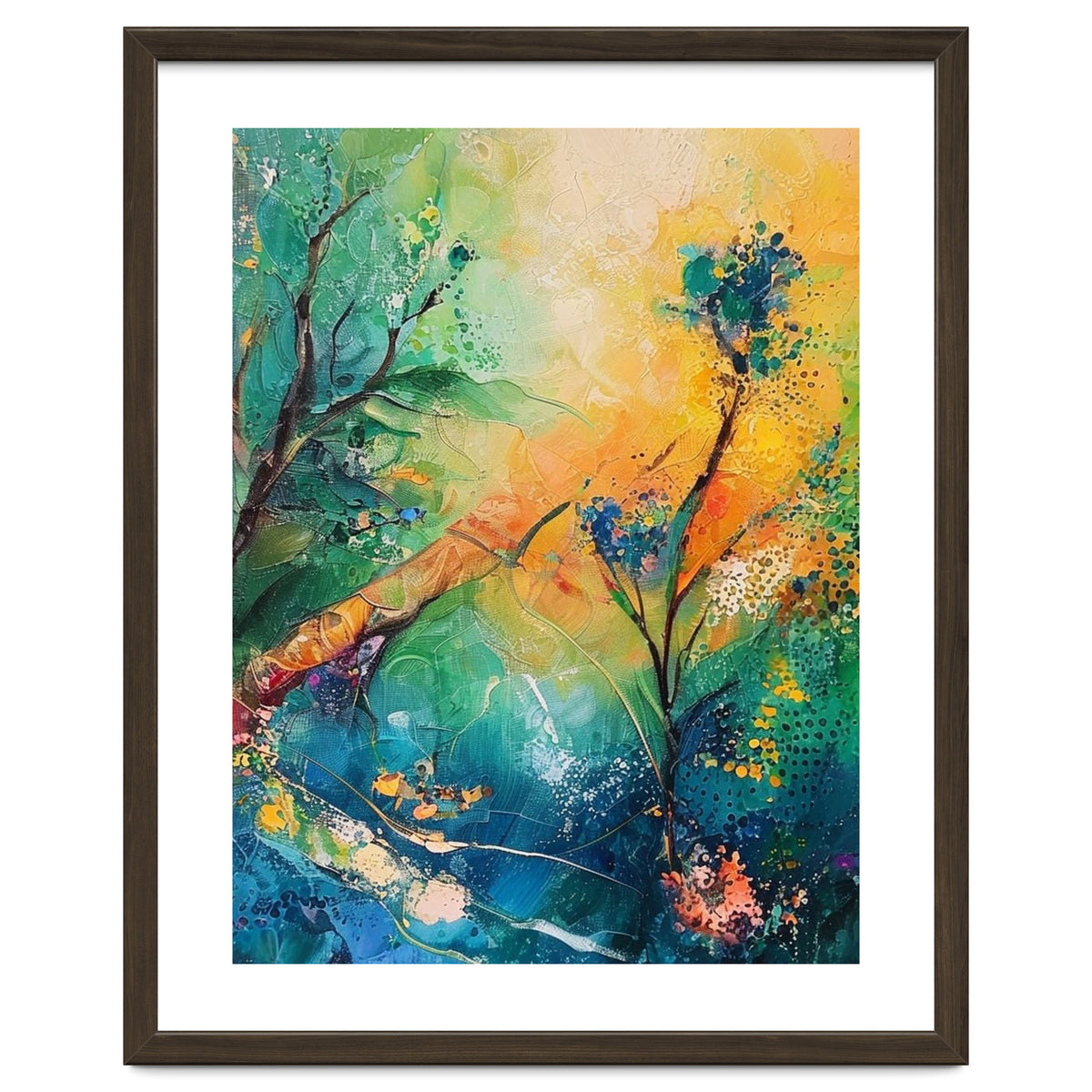 Abstract Botanical Forest Landscape