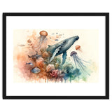 Whale And Jellyfish Watercolor thumbnail