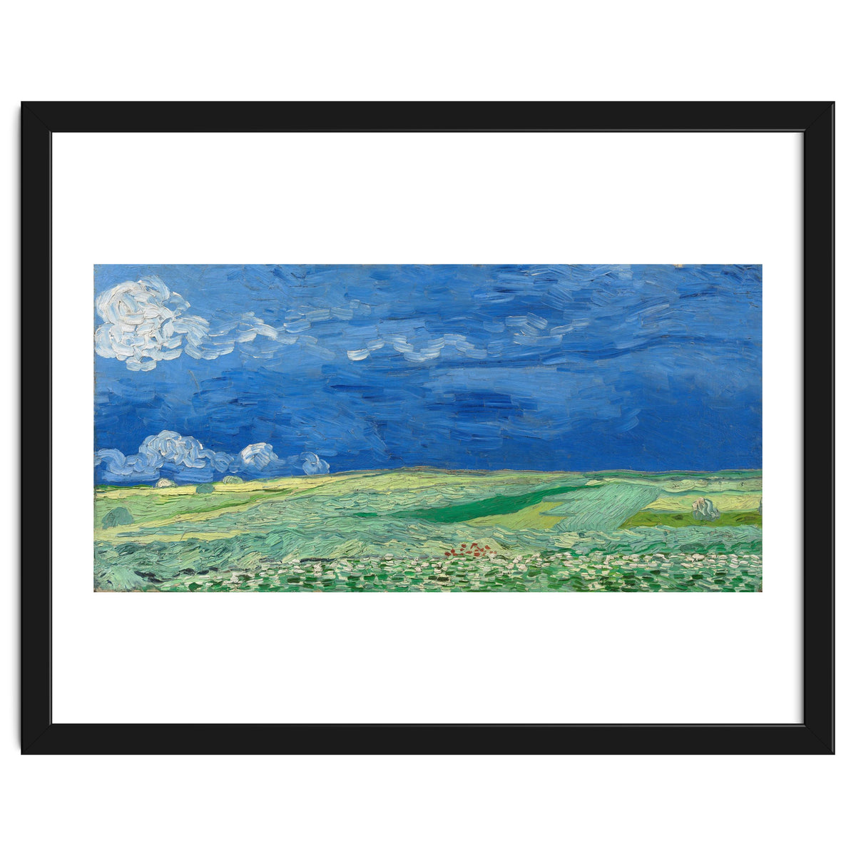 Wheatfield under Thunderclouds. Date: July 1890, Auvers-sur-Oise. Dimensions: 50.4 cm x 101.3 cm,...