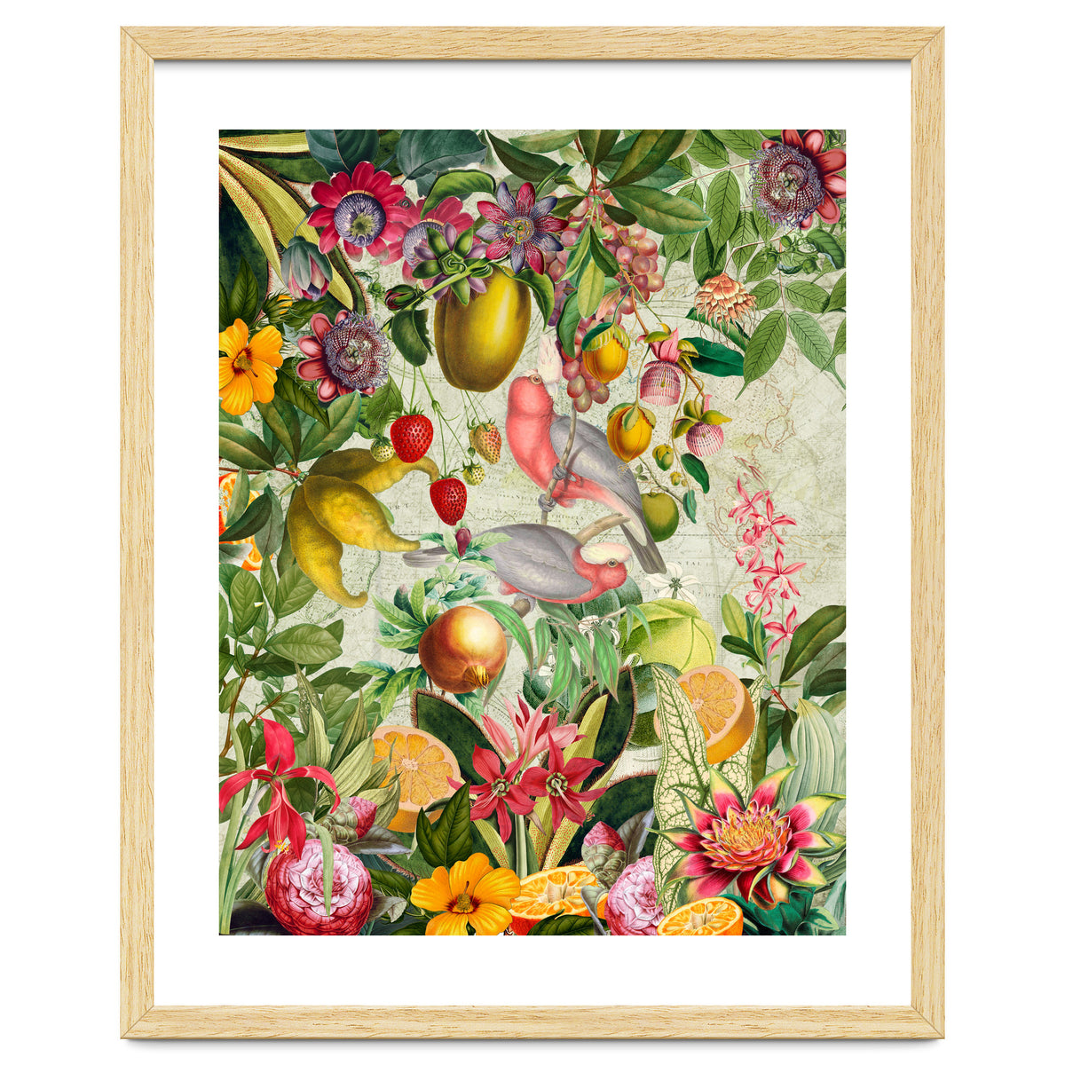 Pink Cockatoo vintage jungle