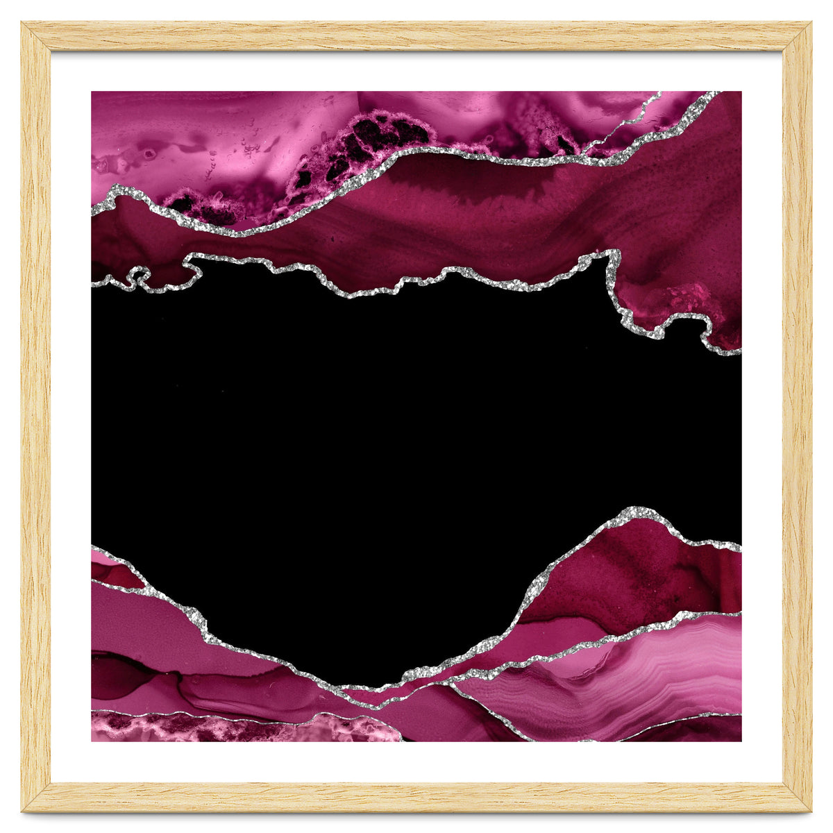 Burgundy & Silver Agate Texture 04
