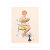 Beautiful Chubby Girl Enjoys In Ice Cream (Print Only) thumbnail