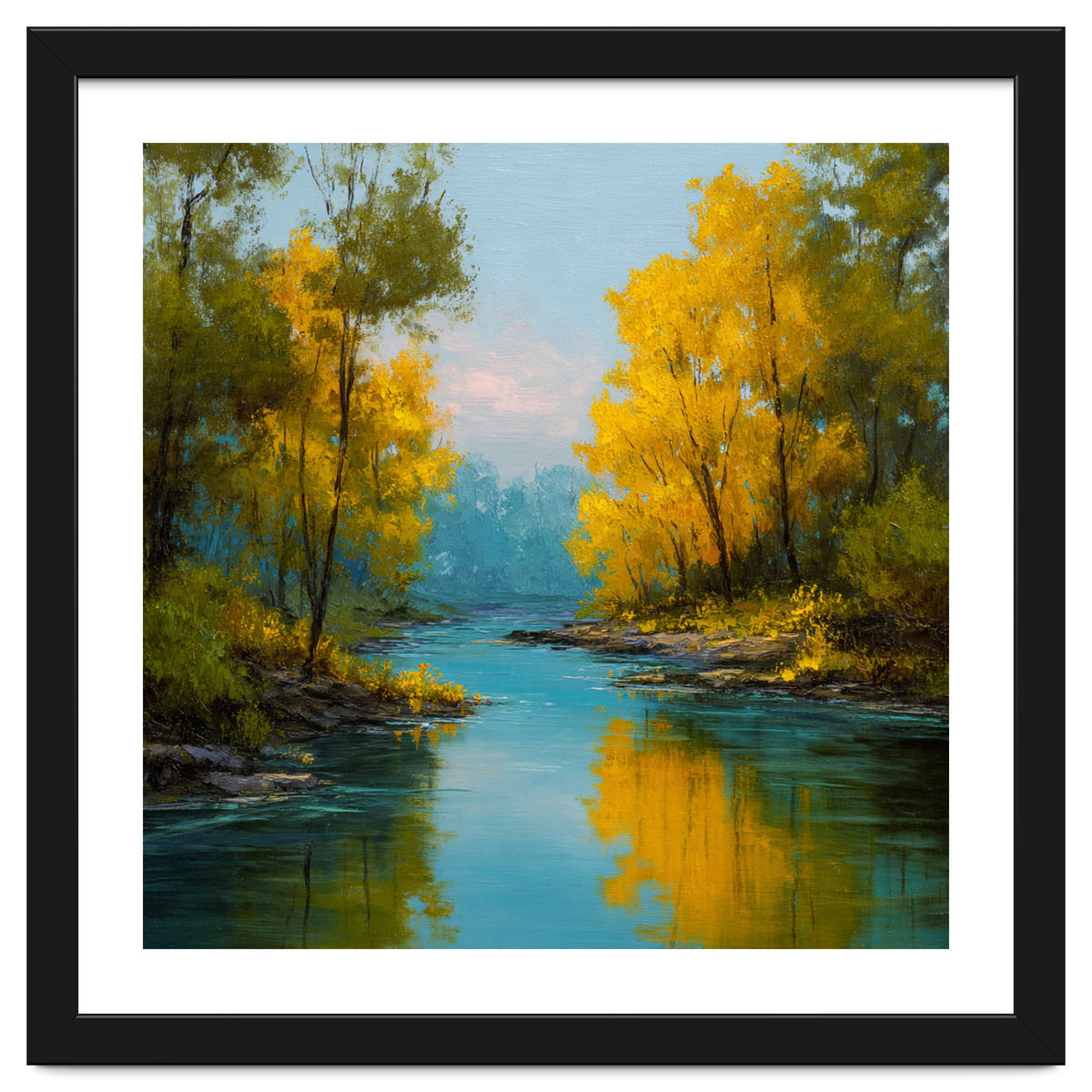 Serene Autumn River Landscape