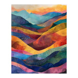 Jewel-Toned Abstract Mountain Landscape Wall Art (Print Only) thumbnail