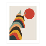 Dog Years, Rainbow Bohemian Animal, Pets Rise Dogs Retro, Eclectic Contemporary Solo (Print Only) thumbnail