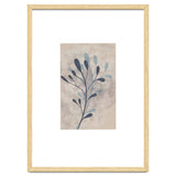 Leaf Beige and Blue Art Print thumbnail