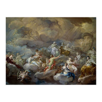 Corrado Giaquinto / 'Saints in Glory', 1755-1756, Italian School, Oil on canvas, 97 cm x 137 cm, ... (Print Only)