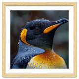 King Penguin Standing In Rain With Water Drops Nature Photography thumbnail
