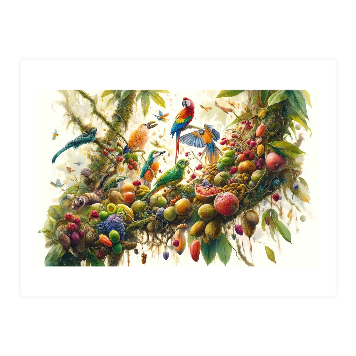Jungle Symphony Of Tropical Birds (Print Only)