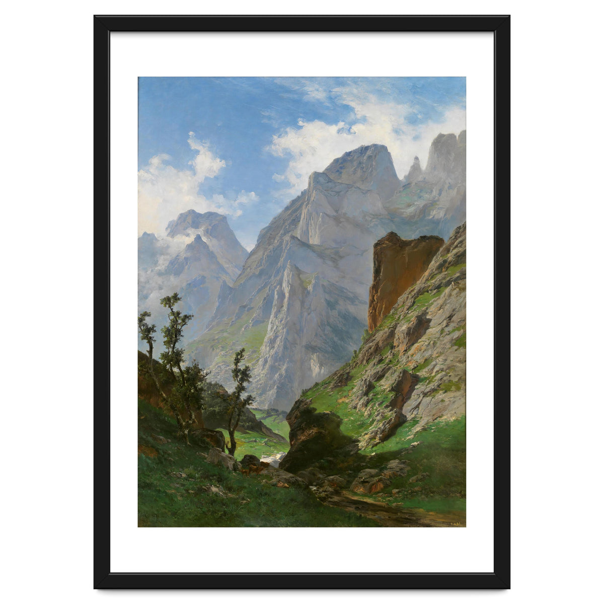 Carlos de Haes / 'Mancorbo Canal in Picos de Europa', 1876, Spanish School.