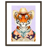 Tiger Portrait in Hat Wild Cowboy Fashion thumbnail