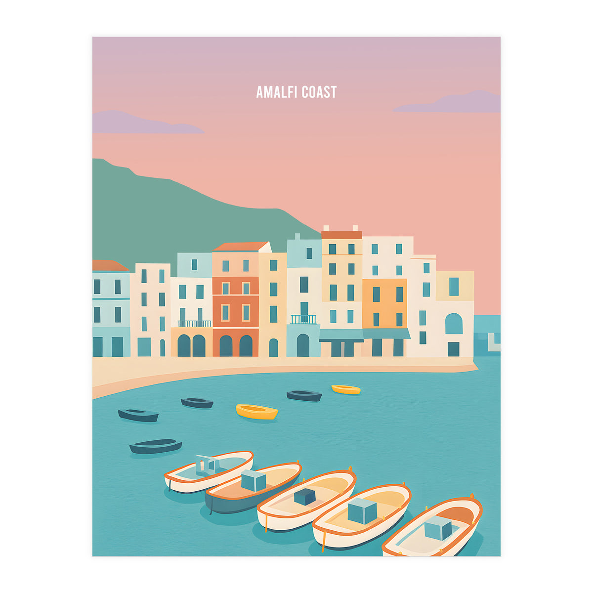Amalfi Coast Italy Travel Postcard (Print Only)