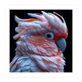 Pink Cockatoo Parrot Close Up Portrait Feather  (Print Only) thumbnail