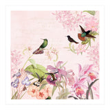 Hummingbirds in Flower Jungle  (Print Only) thumbnail