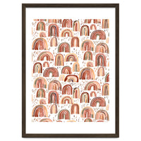 Cute Watercolor Rainbows Terracota