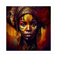 Powerful African Warrior Woman #1 (Print Only)