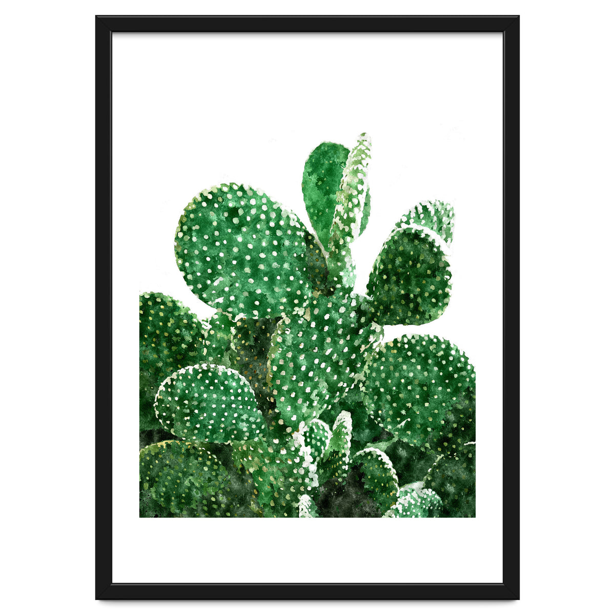 Velvet Cactus | Watercolor Botanical Plants | Minimal Boho Scandinavian Painting