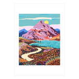 Alice In Wonder Valley, Nature Landscape Floral Positivity Meadow, Mountains Travel Pastel Bohemian Eclectic Spring, River Hope Vintage Good Vibes (Print Only) thumbnail