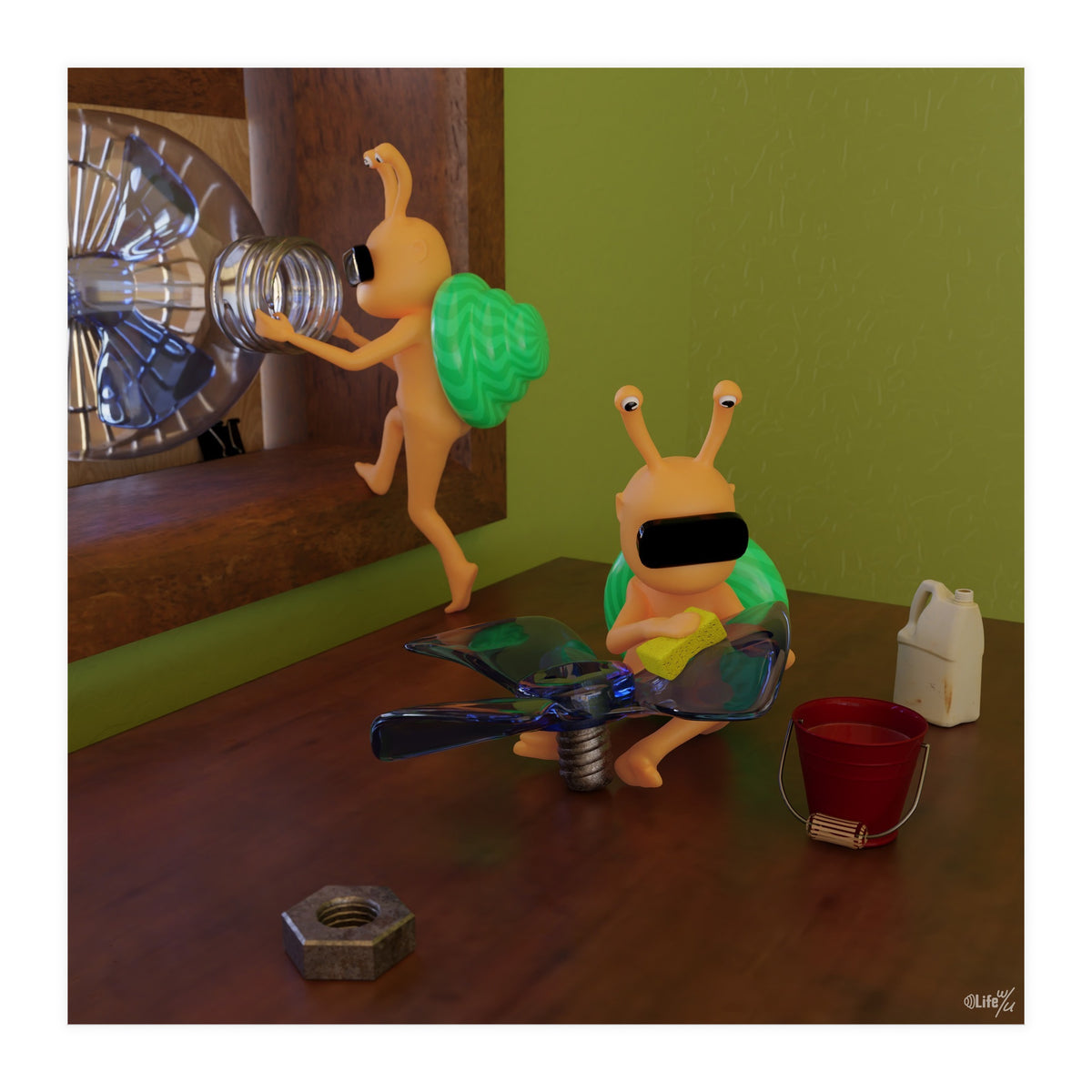 Sustainable Air Cooling System "wip" (Lwuba 036 Air Cooler 01) (Print Only)