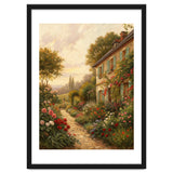 Idyllic Sunlit Cottage Garden Oil Painting thumbnail