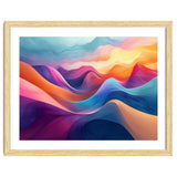 Vibrant Abstract Flowing Peaks Art thumbnail