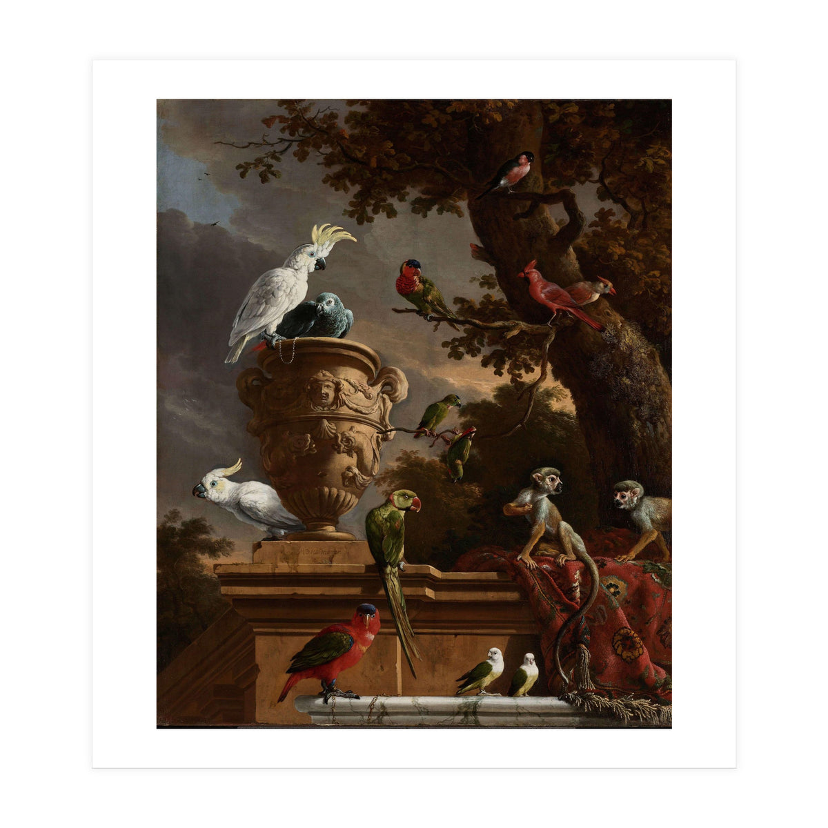 The Menagerie. The Managerie. Dating: c. 1690. Measurements: h 135 cm × w 116.5 cm. (Print Only)