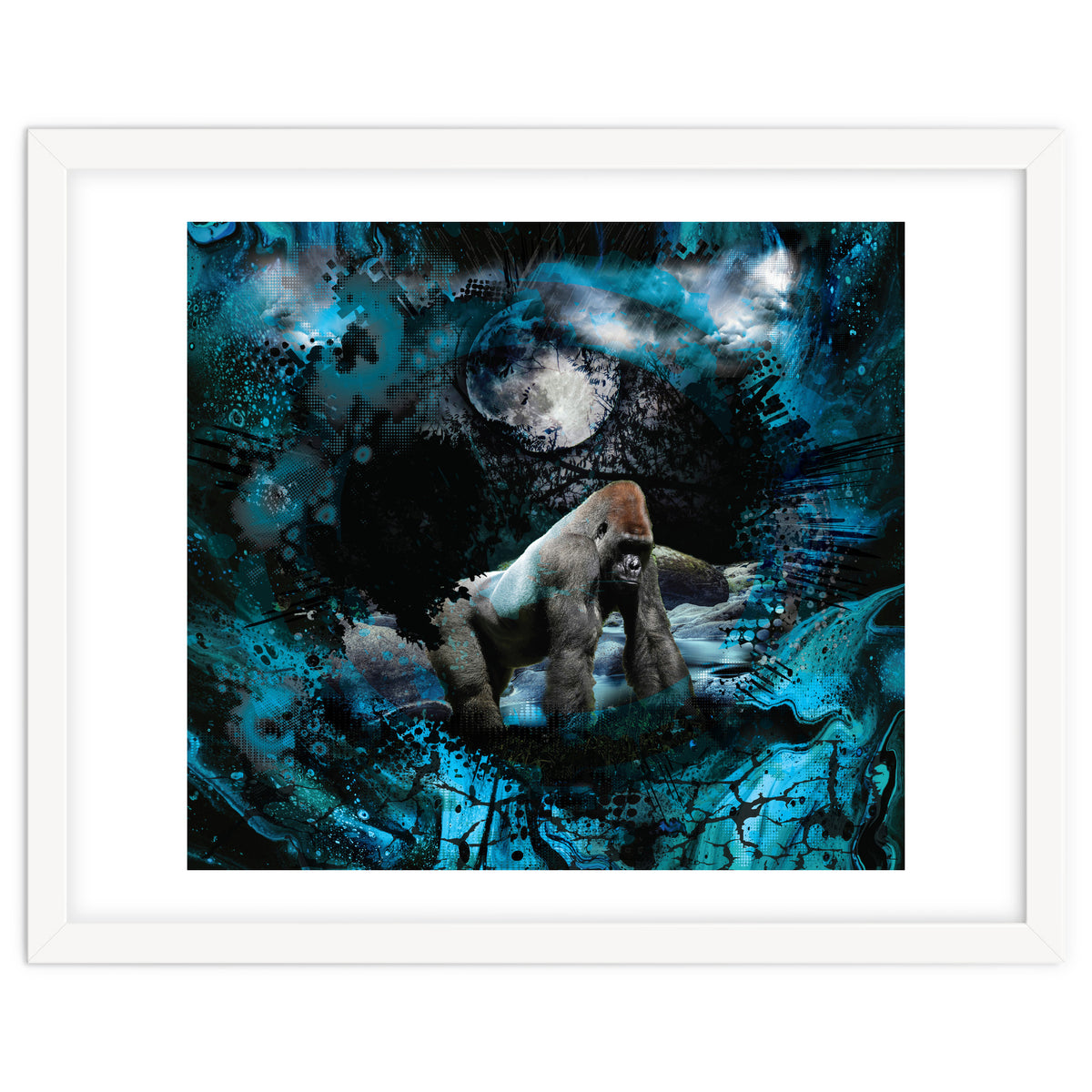 Gorilla Blue Moon Forest Scenic