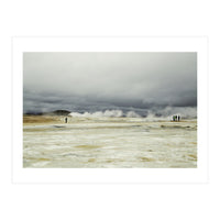 Tourists at the volcano steam spot - Iceland (Print Only)